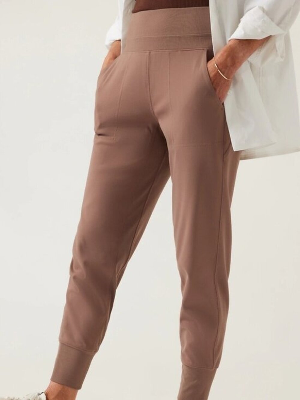 Athleta High Waisted Venice Joggers in Brown Size 1X